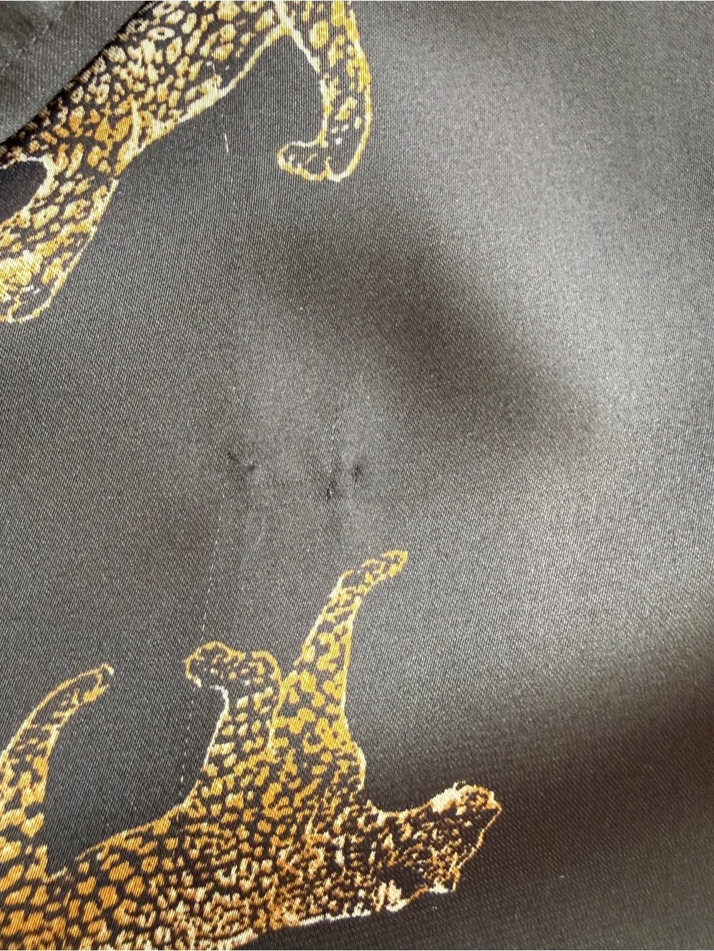 Haver London Satin Cheetah Print Shirt L - Picture 9 of 9